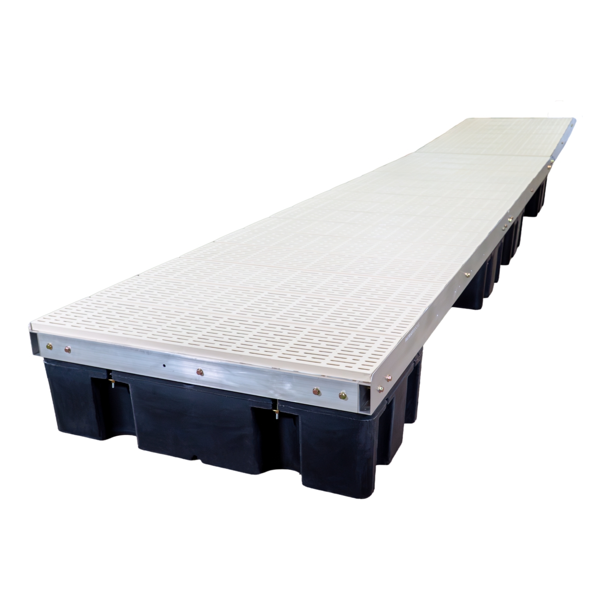 Patriot Docks 40' Low-Profile Floating Dock with Tan Poly Decking
